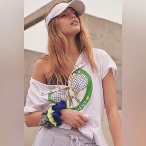 FREE PEOPLE MOVEMENT Inhale Henley Graphic T-Shirt